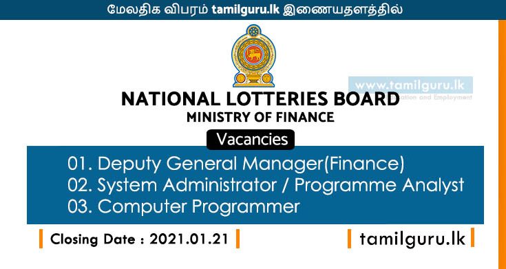 Vacancies - National Lotteries Board, Ministry of Finance 2021