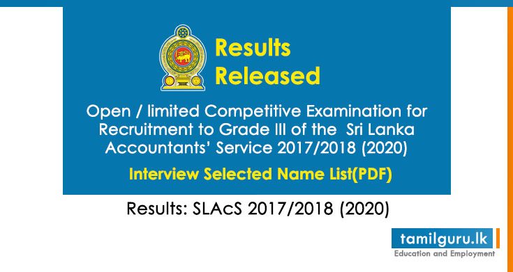 Result: SLACS Open/Limited 2020 Interview Selected Name List