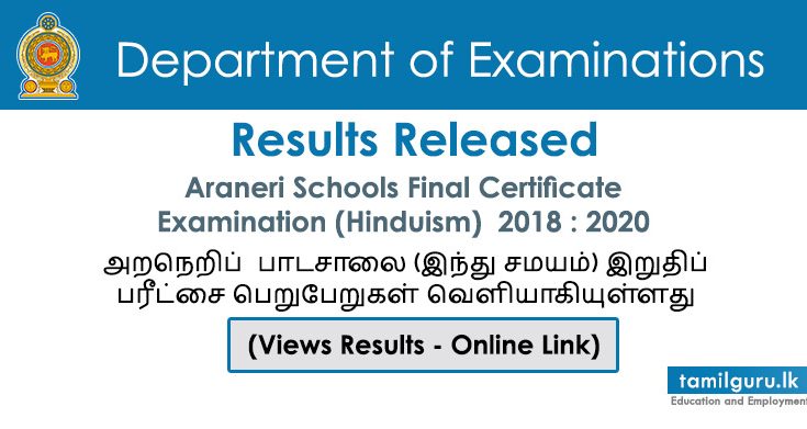 Hindu Araneri Schools Final Exam Results 2018-2020