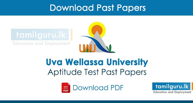 Uva Wellassa University Aptitude Test Past Papers PDF