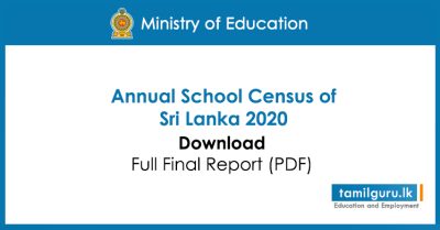 Annual School Census of Sri Lanka 2020