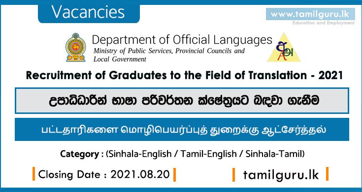 Recruitment of Graduates to the Field of Translation - 2021