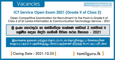 ICT Service Open Exam 2021 (Grade II of Class 2)