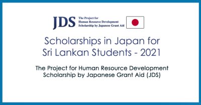 JDS Program 2021 - Scholarships in Japan for Sri Lankan Students