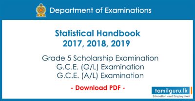 Statistical Handbook 2017, 2018, 2019 - Department of Examinations