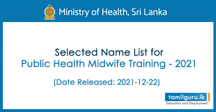 Midwife Training Selected Name List 2021 - Ministry of Health