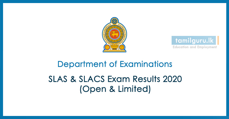 SLAS & SLACS Exam Results 2020 (Open & Limited)