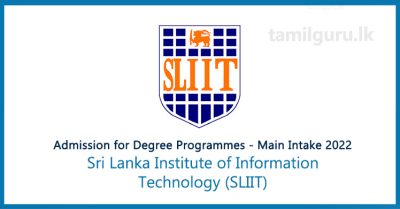 Admission for Degree Programmes (Main Intake 2022) - Sri Lanka Institute of Information Technology (SLIIT)
