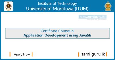 Certificate Course in Application Development using JavaSE - Institute of Technology, University of Moratuwa (ITUM)