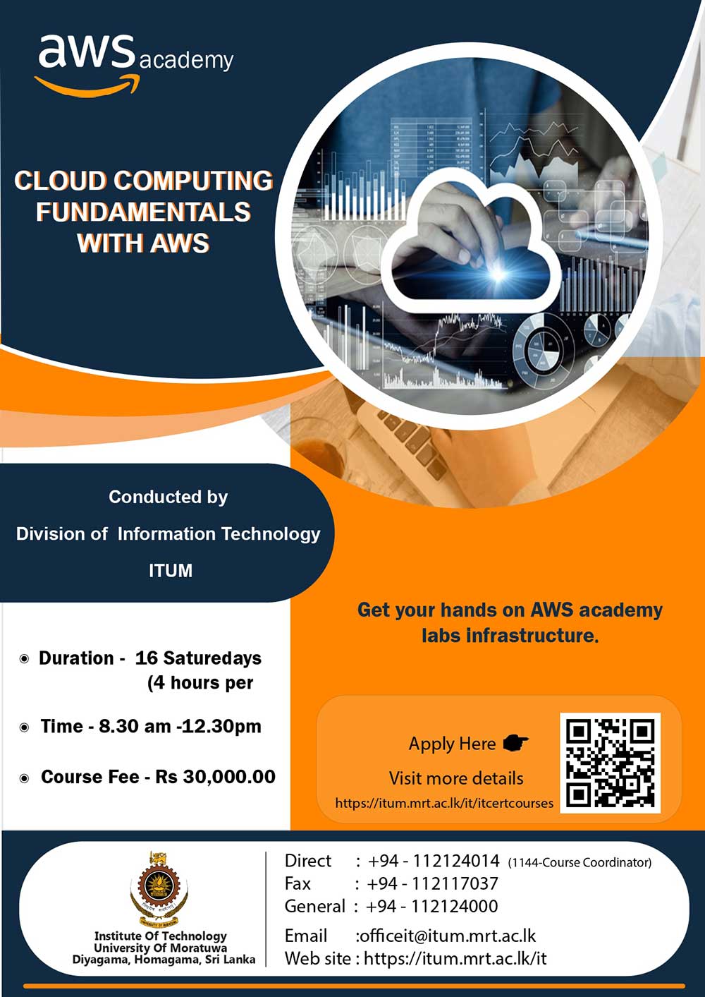 Certificate Course in Cloud Computing Fundamentals with AWS (2022) - Institute of Technology, University of Moratuwa (ITUM)