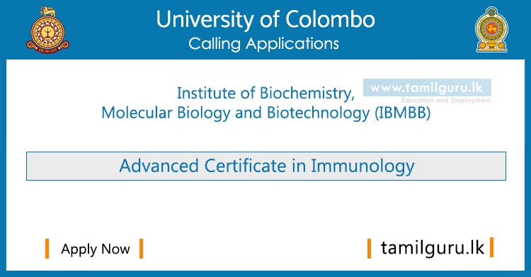Advanced Certificate in Immunology 2022 - University of Colombo