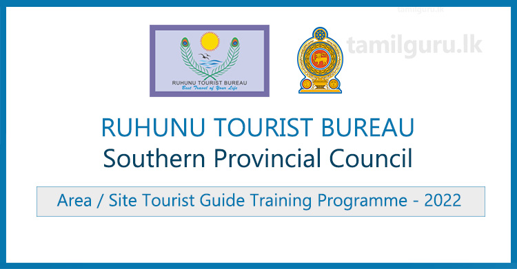 Area, Site Tourist Guide Training Programme 2022 - Ruhunu Tourist Bureau, Southern Province
