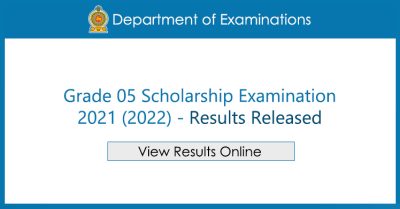Grade 5 Scholarship Examination 2021 (2022) - Results Released