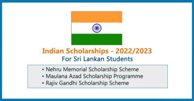 Indian Scholarships 2022-2023 for Sri Lankan Students