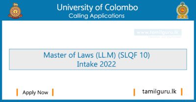 Master of Laws (LL.M) 2022 - University of Colombo