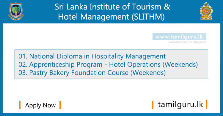 Sri Lanka Institute of Tourism & Hotel Management (SLITHM) Calling Applications for Courses (2022-03-27)
