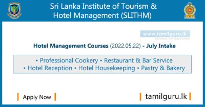 Sri Lanka Institute of Tourism & Hotel Management (SLITHM) Calling Applications for Courses (2022-05-22) July Intake