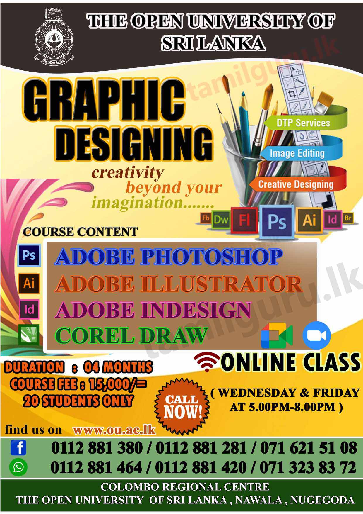 Short Course in Graphic Designing (Online) - The Open University of Sri Lanka (OUSL)