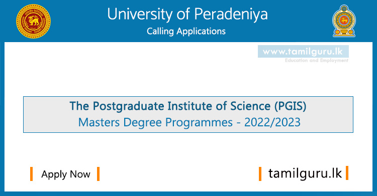 Masters Degree Programmes 2022/2023  PGIS Peradeniya