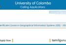 Certificate Course in Geographical Information Systems (GIS) 2022 - University of Colombo