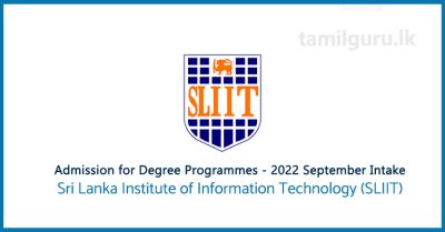 Admission for Degree Programmes (2022 September Intake) - SLIIT