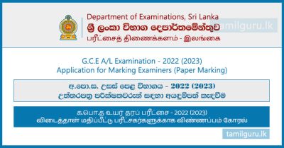 GCE AL Examination Paper Marking Application 2022