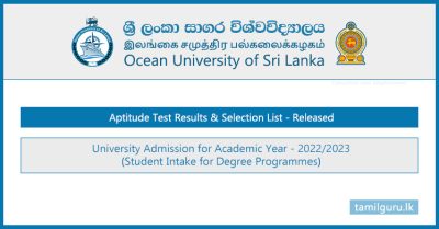 Ocean University Aptitude Test Results & Selection List 2022