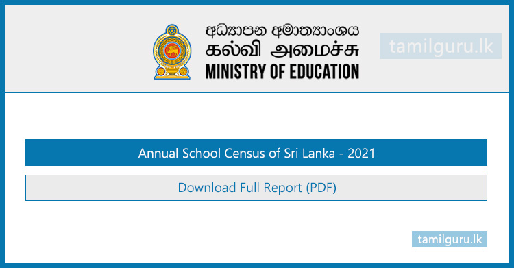 Annual School Census of Sri Lanka 2021 (PDF) - Ministry of Education