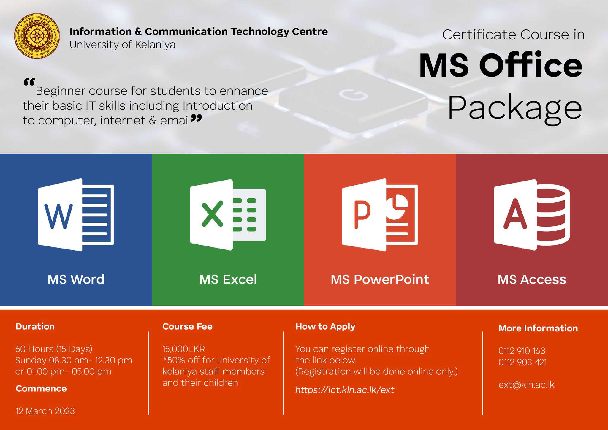 Certificate Course in Microsoft Office