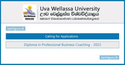 Diploma in Professional Business Coaching (Course) 2023 - Uva Wellassa University