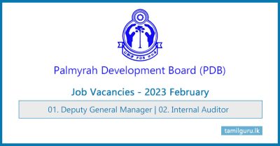 Palmyrah Development Board (PDB) Vacancies 2023-02-06