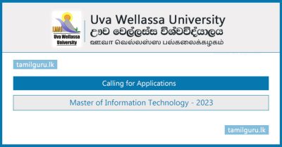 Master of Information Technology 2023 - Uva Wellassa University