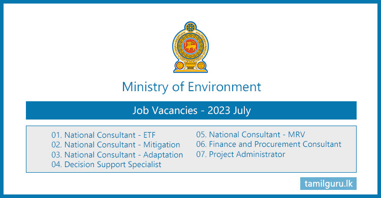 Job Vacancies 2023 July - Ministry of Environment