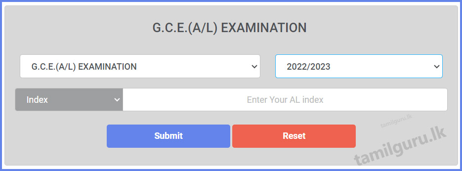 G.C.E. A/L Exam Results 2022 (2023) - Released Online (doenets.lk)