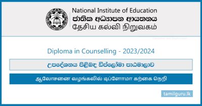 Diploma in Counselling (Course) 2023 - National Institute of Education (NIE)