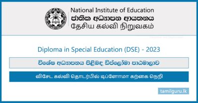 Diploma in Special Education (DSE) Course 2023 - National Institute of Education (NIE)