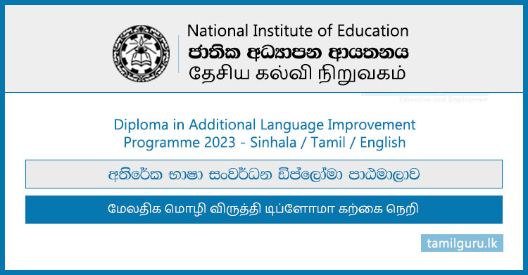 Diploma in Additional Language Improvement 2023 - National Institute of Education (NIE)