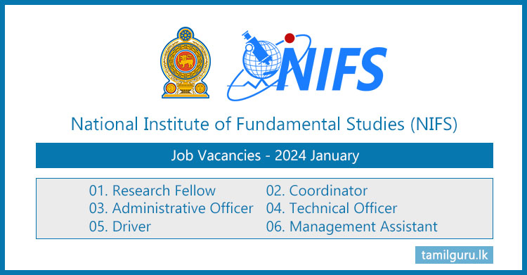 National Institute of Fundamental Studies (NIFS) Vacancies 2024
