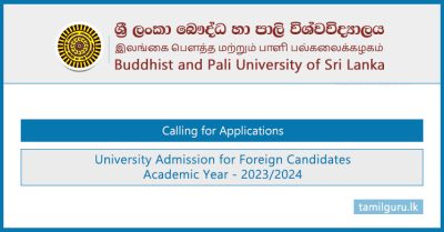 University Admission for Foreign Candidates 2024 - Buddhist & Pali University (BPU)