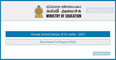Annual School Census of Sri Lanka 2022 (PDF) - Ministry of Education