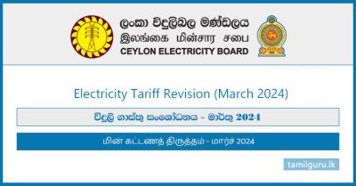 Electricity Tariff Revision (March 2024) - Ceylon Electricity Board (CEB)