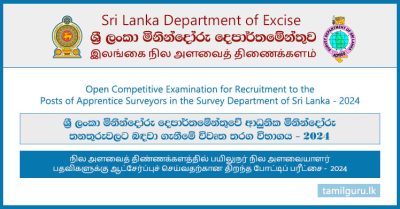 Surveyors Vacancies (Open Exam) 2024 - Survey Department