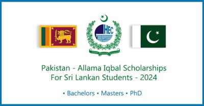 Pakistan Allama Iqbal Scholarships for Sri Lankan Students 2024