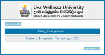Master of Information Technology (MIT) 2024 - Uva Wellassa University