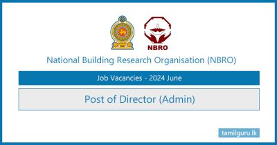 National Building Research Organisation (NBRO) Post of Director (Admin) Vacancies - 2024 June
