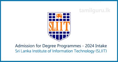 SLIIT Intake 2024 - Admission for Degree Programmes