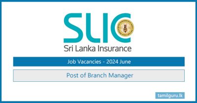 Sri Lanka Insurance (SLIC) Branch Manager Vacancies 2024 June