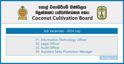 Coconut Cultivation Board Job Vacancies - 2024 July