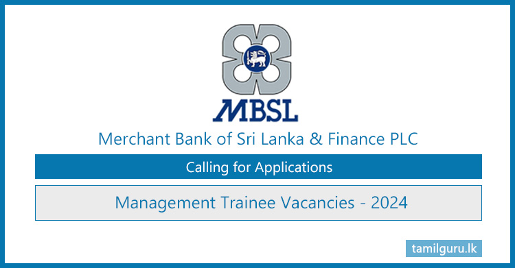 MBSL Bank Management Trainee Vacancies 2024
