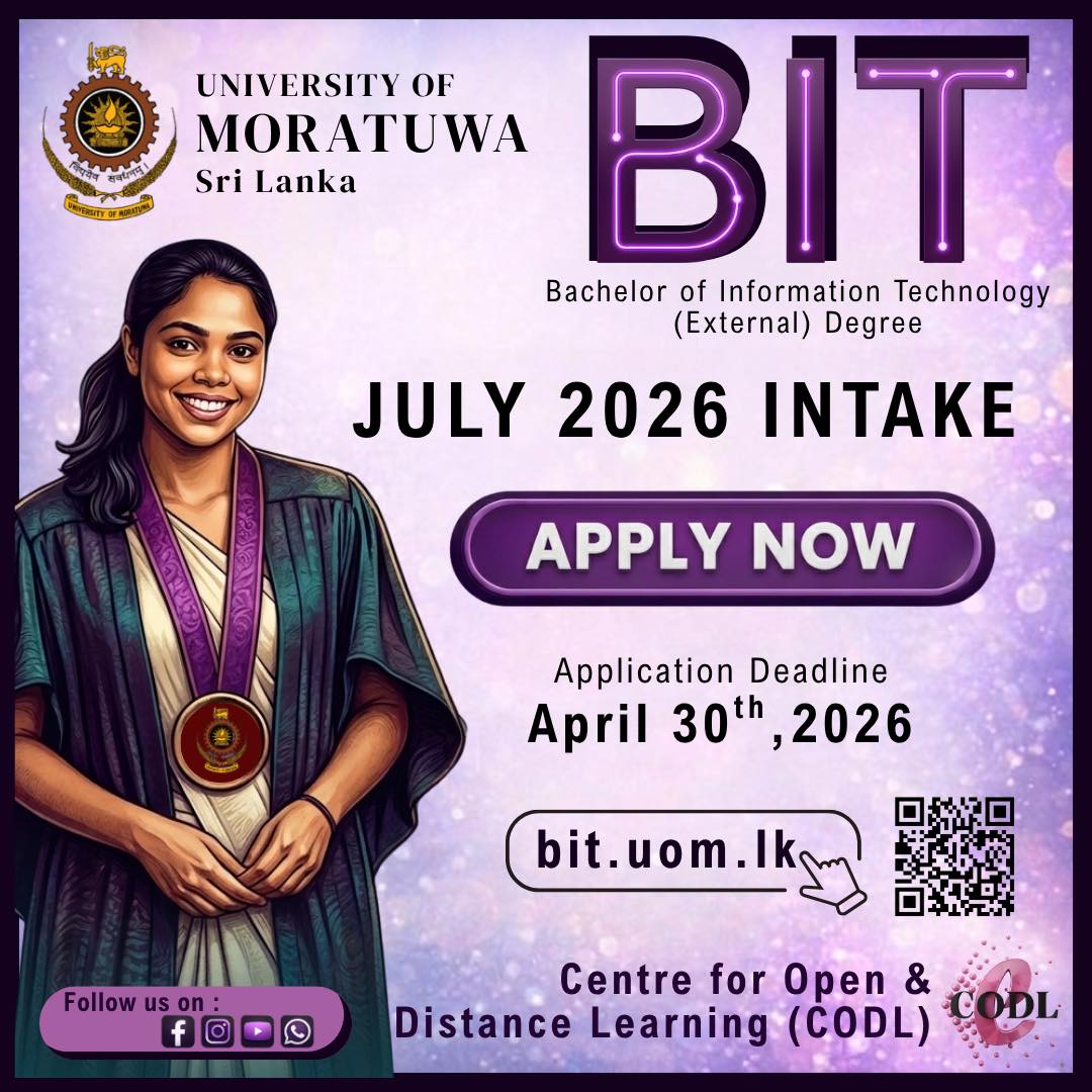 BIT External Degree Application 2026 - University of Moratuwa